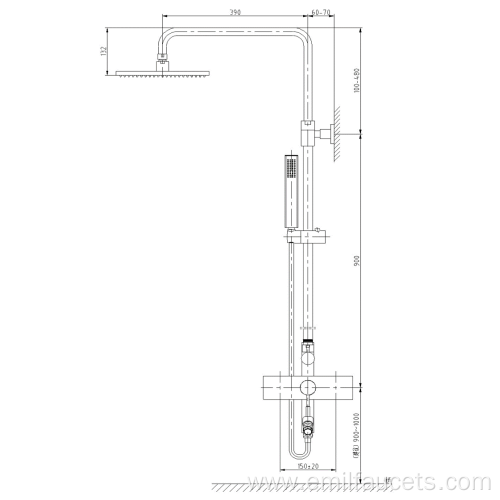 Electric bath and brass shower head